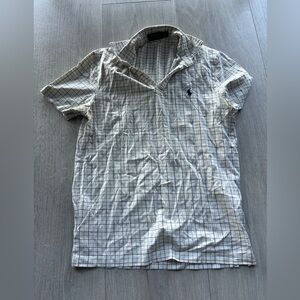 Polo Golf Ralph Lauren Striped‎ Shirt Stretch blue striped